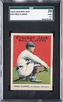 1915 Cracker Jack #70 Fred Clarke - SGC FR 1.5
